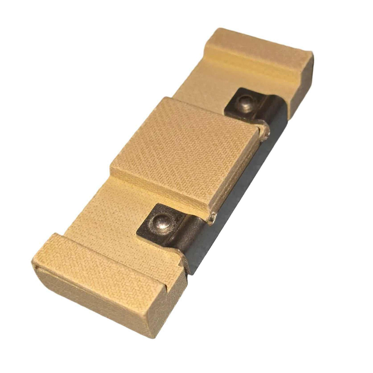 091427 Vane laminate pump component in tan woven material with black metal brackets and two fasteners