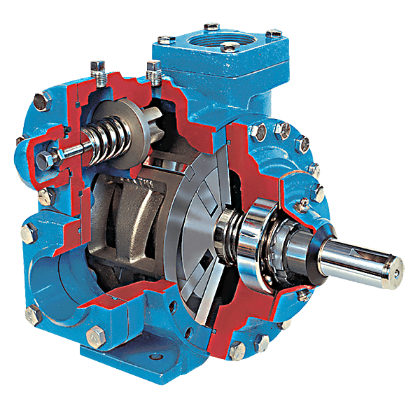Blackmer XL Series 2-4 Inch Sliding Vane Pump cutaway view