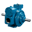 LGLD3F LP-gas Sliding Vane Pump with blue casing and dual drive shafts for bulk plant and cylinder filling applications.