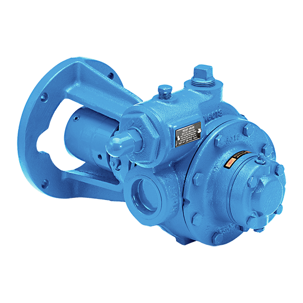 LGLF sliding vane pump with flanged mounting and integral bracket.