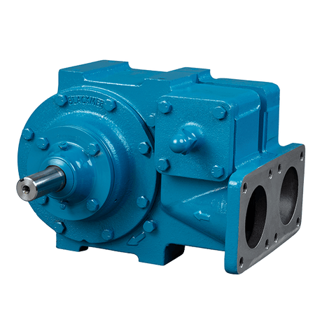 Blackmer TXH3 sliding vane truck pump showing double ended drive shaft and mounting feet