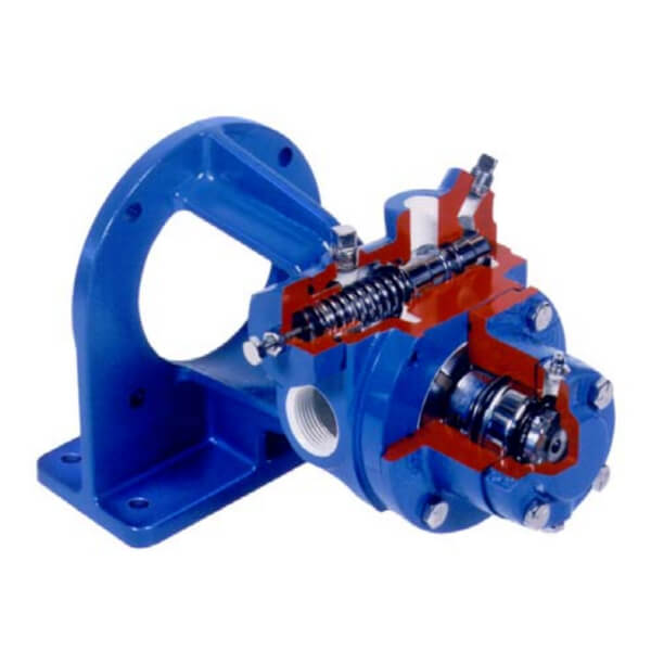 Shock-resistant XF1PC Sliding Vane Pump with ductile iron construction and integral bracket.