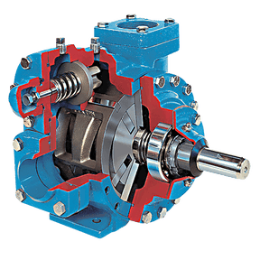 Blackmer XL Series 2-4 Inch Sliding Vane Pump cutaway view