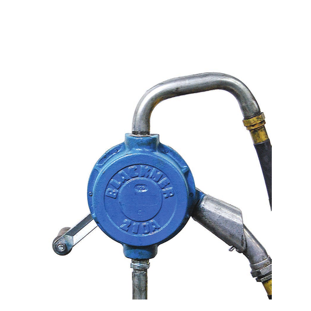 Blackmer BR210A transfer style sliding vane hand pump with discharge hose and nozzle