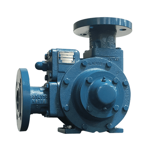 Blackmer GNX Series sliding vane pump with ANSI-style flanges attached