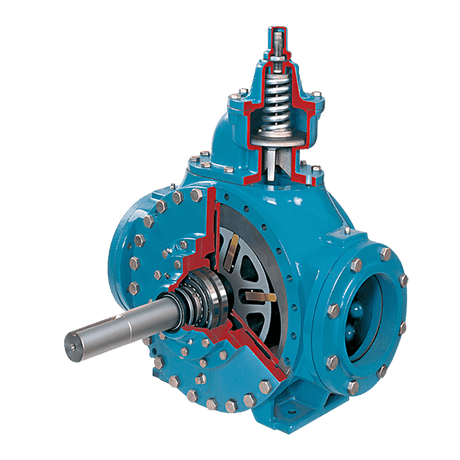 Blackmer HXL8G Sliding Vane Pump, cutaway view showing internal construction