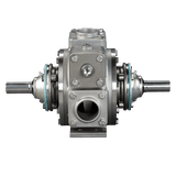 Blackmer STX-DEF sliding vane pump showing the double-ended keyed shaft