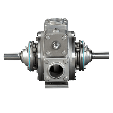 Blackmer STX-DEF sliding vane pump showing the double-ended keyed shaft