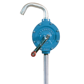 Blackmer 210A Series sliding vane hand pump with discharge spout and suction pipe